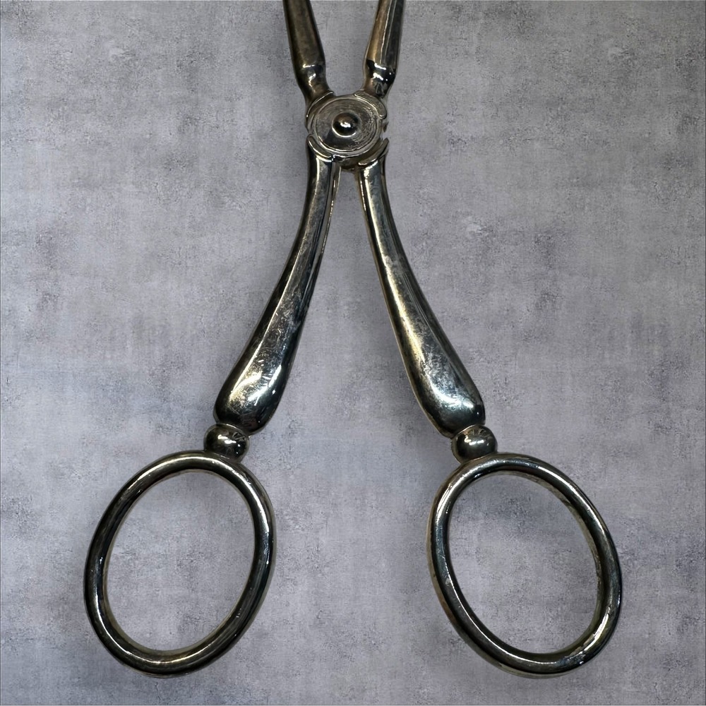 Vintage Silverplate Salad Tongs EP Zinc Alloy 10" Serving Utensil - Picture 7 of 7